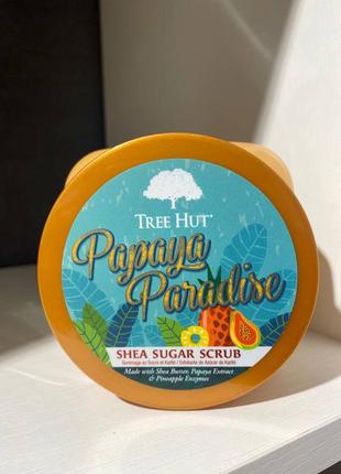 Скраб для тела tree hut papaya paradise sugar scrub 510 г1 фото