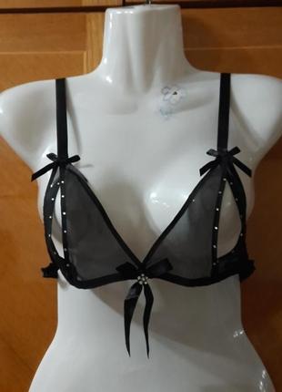 Брендовый откровенный лиф, топ с прорезями р 12-14 от ann summers