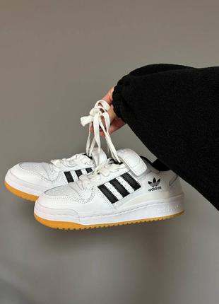 Adidas forum white кросівки шкіряні білі 36-41р