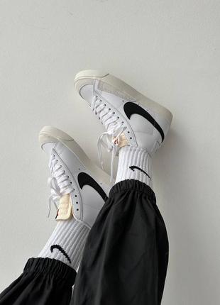 Nike blazer mid кросівки шкіряні білі найк 36-41р
