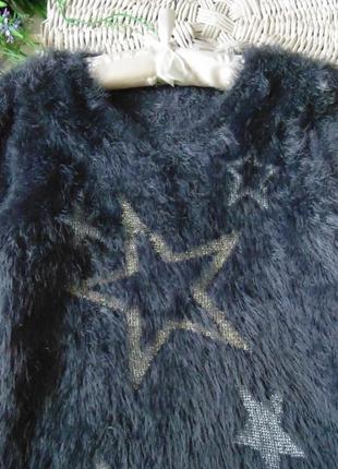 Пушистый свитер в звёзды h&m 4