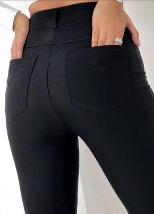 С разрезами❗50 48 46 44 42 р брюки джинс женские джинсы штаны клеш разрезы карманы сзади разрезы, бежевый черный цвет беж кэмел кемел6 фото