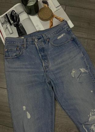 Оригінальні круті джинси levi's 501 cropped9 фото