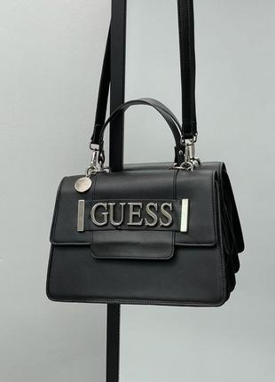 Женская стильная черная сумка guess тренд сезона2 фото