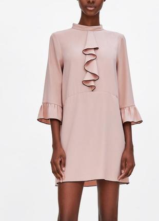 Розовое платье zara, размер xs