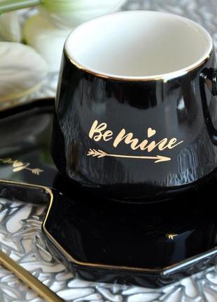 Кофейная чашка с блюдцем "be mine", 200 ml