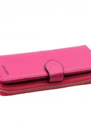 Женский клатч – кошелек baellerry 13845 розовый, 12 кармана для карт, 2 для купюр, 3 для документов1 фото