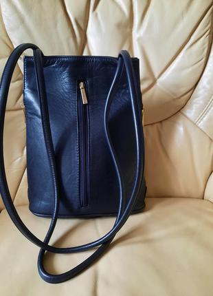 Вінтажна шкіряна сумка 80-х р. valentino di paolo