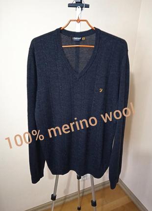 Farah джемпер светр 100% мериноса вовна