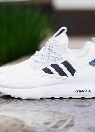 Чоловічі кросівки adidas german zx 2k boost white iridescent / smb