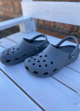 Крокси сабо crocs classic clog light gray жіночі крокси чоловічі крокси класичні крокси3 фото