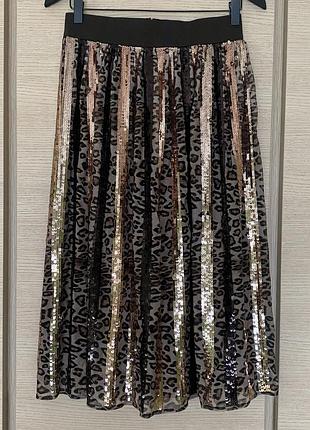 Glitter спідничка міді розмір s