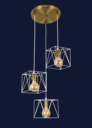 Люстра в стиле лофт 756pr103f-3 brz+wh (300)