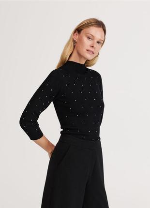 Укорочена кофточка zara з камінцями3 фото