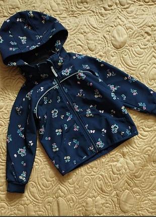 Ветровка  куртка - дождевик софтшелл softshell h&m 3-4 на  флисе мембрана функциональная термо курточка  теплая