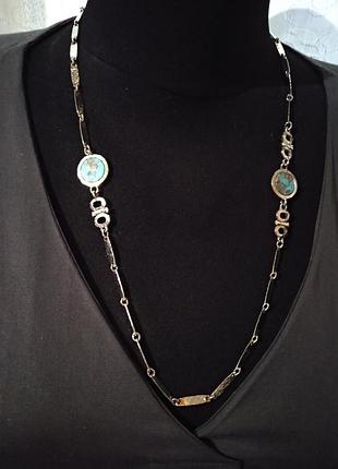 Цепочка в серебряном цвете с вставками