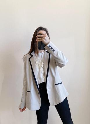Новий бежевий світло-сірий піджак із контрасною окантовкою dorothy perkins2 фото
