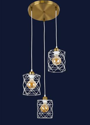 Люстра в стиле лофт 756pr105f-3 brz+wh (300)