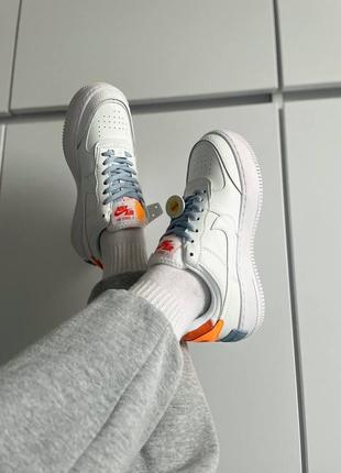 ♠️nike air force 1 shadow "white/orange"♠️4 фото