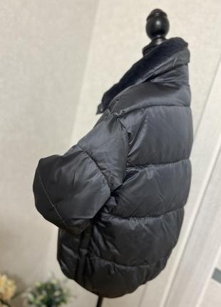 Ефектна курточка дутик кольору графіт4 фото