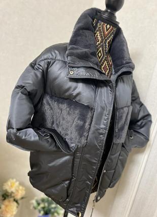 Ефектна курточка дутик кольору графіт8 фото