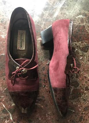 Туфли винтаж крокодил valle verde