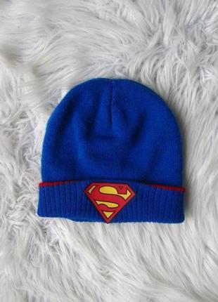 Теплая зимняя шапка superman river island супермен
