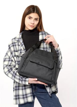 Женская спортивная сумка  vogue bks черная тканевая