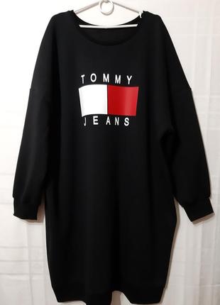 Стильное платье худи большого размера от 52 до 72