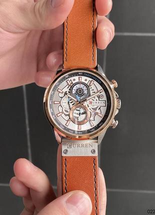 Наручні годинники curren 8380 silver-cuprum-brown