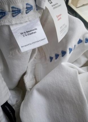 🌿 распродажа 🌿 фирменные белые скини с вышивкой 36 aldi by steffen schraut1 фото