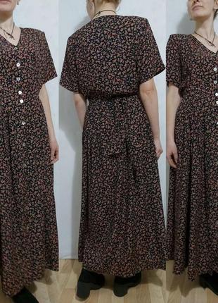 Платье с вискозы в деревенском стиле на пуговицах по длине  fabiani 144 фото