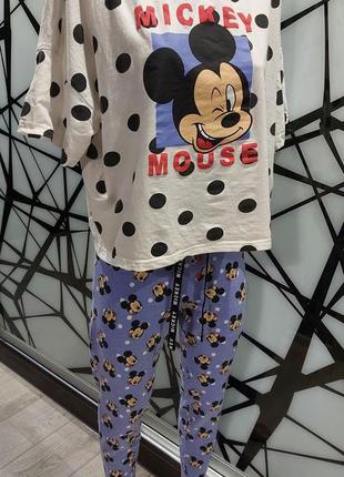 Крутой домашний костюм для дома, пижама с микки в горох love to lounge от disney 42-445 фото
