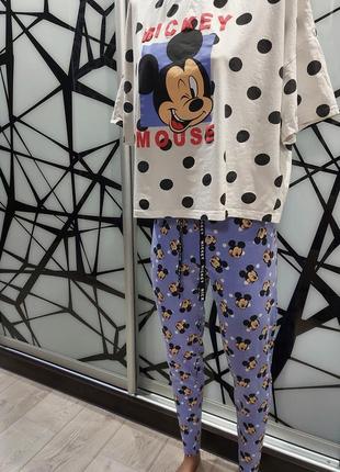 Крутой домашний костюм для дома, пижама с микки в горох love to lounge от disney 42-444 фото