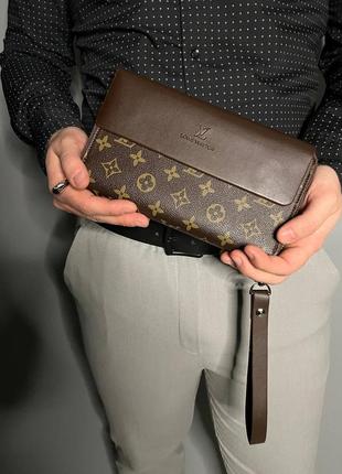 Чоловічий гаманець-клатч, якісна сумка клатч, післяплата