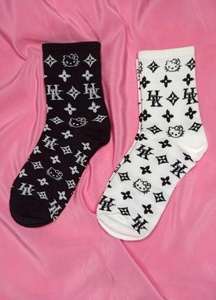 Шкарпетки 2 пари набір hello kitty носки набор хелоу китти хелло кітті sanrio kuromi hk1 фото