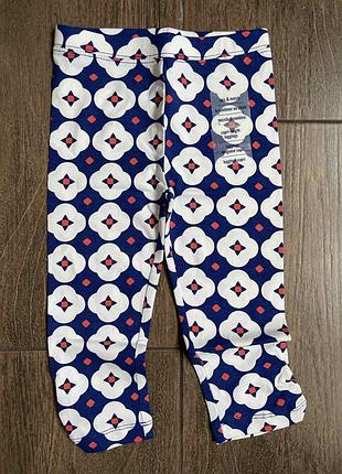 1, трикотажные синие капри геометрический рисунок олд неви old navy размер 4т  рост  100-107 см
