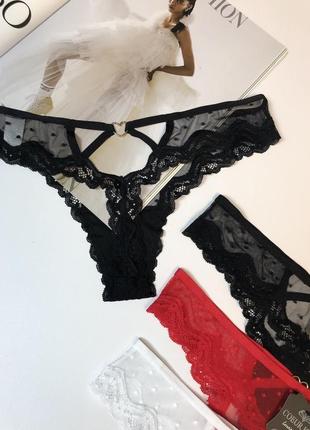 Стрінги з пікантним вирізом! стринги сетка в крапинку