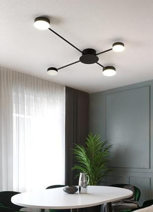 Люстра потолочная led r88/4-bk-k черный 7х64х82 см.