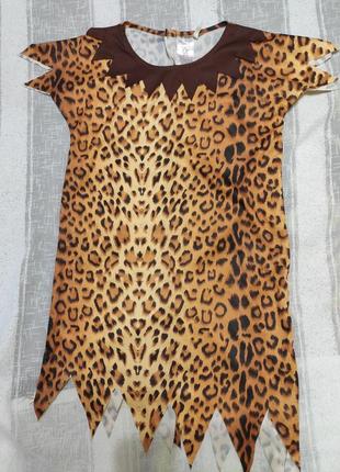 Карнавальна новорічна сукня тигриці розмір 5-7 років