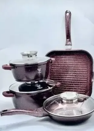 Набір каструль top kitchen з мармуровим покриттям tk-000312 фото