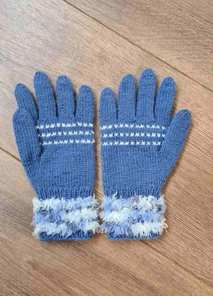 Голубые перчатки 🌺2 фото