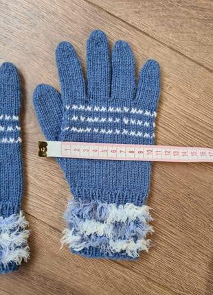 Голубые перчатки 🌺4 фото