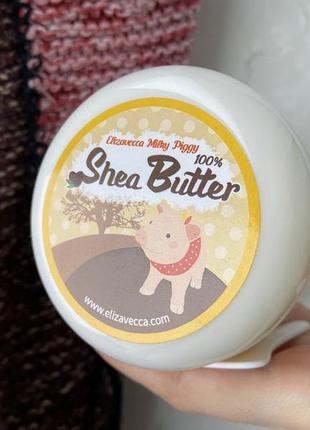 Універсальний крем-бальзам із маслом ши elizavecca face care milky piggy shea butter 100%5 фото