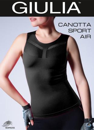 Черная спортивная эластичная майка canotta sport air (размер s/m)1 фото