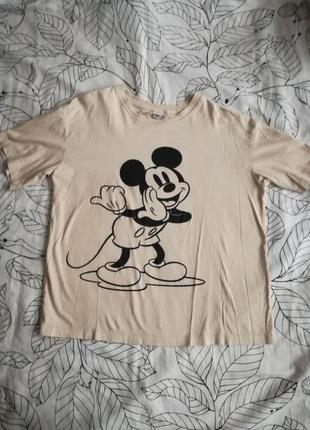 Коттоновая футболка свободного кроя h&m