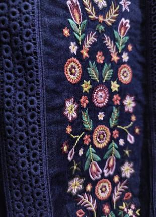 Туніка блуза вишиванка, джинс котон, l/xl6 фото