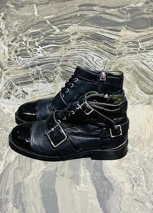 Черные кожаные ботиночки люксового французского бренда  the kooples3 фото