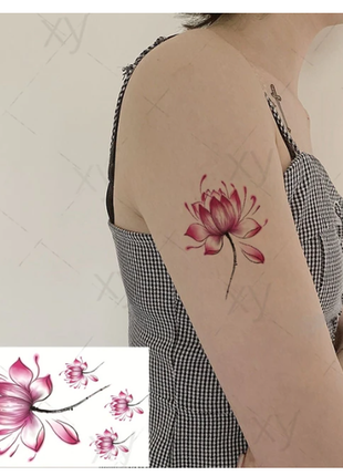 Тимчасове татуювання квітка1 фото