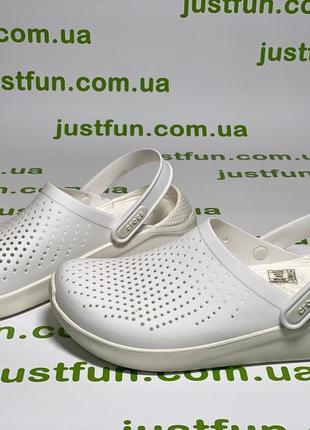 Сабо crocs Supposed literide clog almost white  жіночі крокси білі